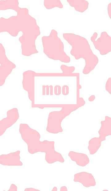 [LINE着せ替え] moo (ピンク) - 牛柄の画像1