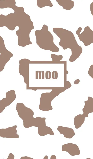 [LINE着せ替え] moo (ブラウン) - 牛柄の画像1