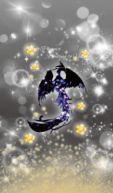 [LINE着せ替え] グレー : 幸運導く黒鳳凰の画像1