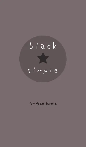 [LINE着せ替え] シンプルA7 FR15 ショコラ ブラック5-1の画像1