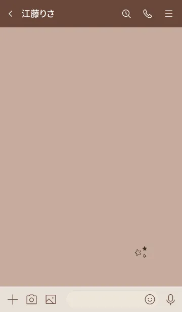 [LINE着せ替え] 星だけ。ベージュ。の画像3