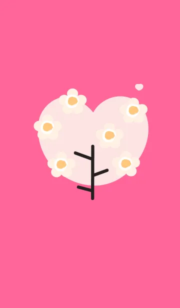 [LINE着せ替え] Lovey heart tree with lovely flower 60の画像1