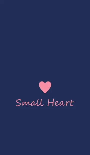 [LINE着せ替え] Small Heart *Navy+Pink 13*の画像1