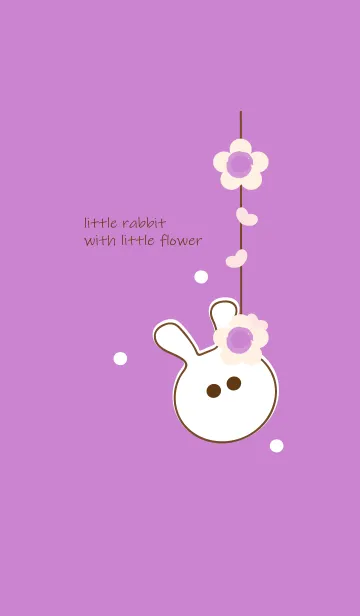 [LINE着せ替え] little rabbit with little flower 58の画像1