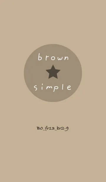 [LINE着せ替え] シンプルB0 FR13 ベージュ4 ブラウン2-9の画像1