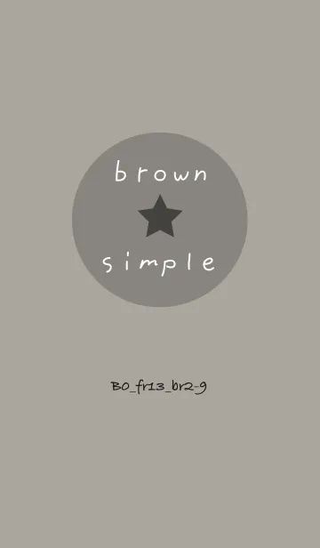 [LINE着せ替え] シンプルB0 FR13 スモーキーA ブラウン2-9の画像1