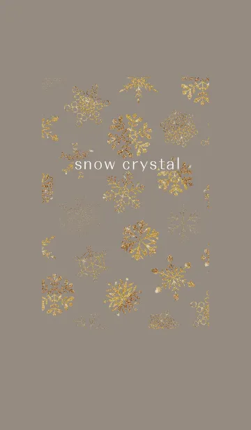 [LINE着せ替え] 大人シンプルゴールドの雪の結晶の画像1