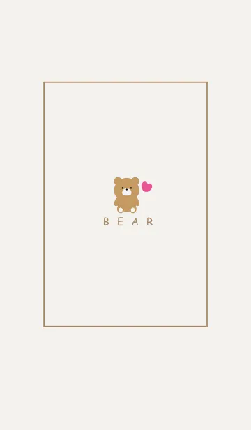 [LINE着せ替え] SIMPLE BEAR & HEART 13の画像1