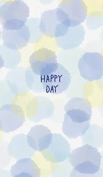 [LINE着せ替え] 水彩水玉happy dayの画像1