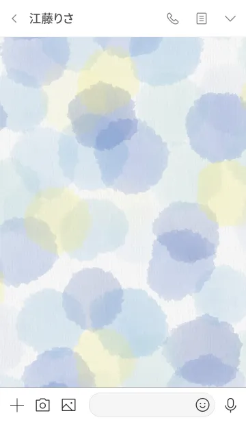 [LINE着せ替え] 水彩水玉happy dayの画像3