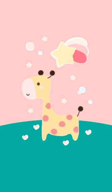 [LINE着せ替え] Cute giraffe (Crayon version) 46の画像1