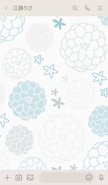 [LINE着せ替え] 手書き お花 ほんわか10の画像3