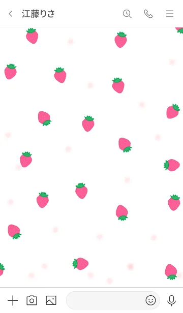 [LINE着せ替え] strawberry pattern.*の画像3