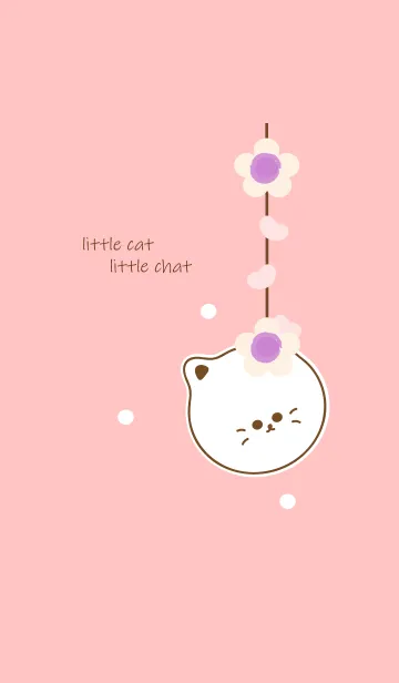 [LINE着せ替え] little cat with little flower 60の画像1