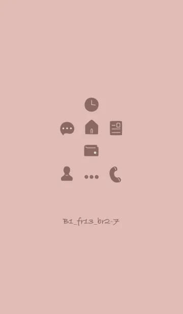 [LINE着せ替え] シンプルB1 FR13 ピンク ブラウン2-7の画像1