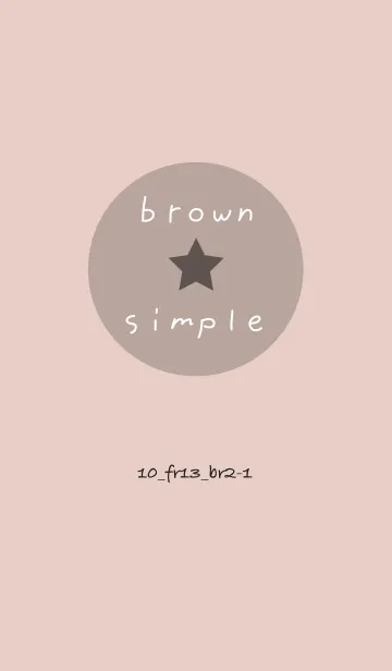 [LINE着せ替え] シンプル10 FR13 ベージュ ブラウン2-1の画像1