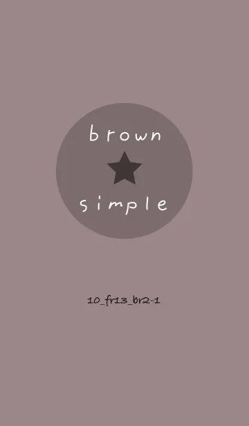 [LINE着せ替え] シンプル10 FR13 ショコラ ブラウン2-1の画像1