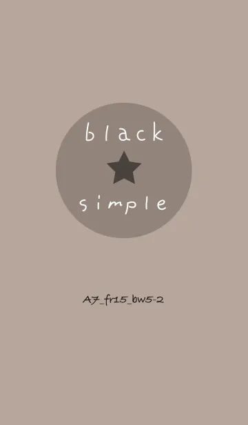 [LINE着せ替え] シンプルA7 FR15 ベージュ ブラック5-2の画像1