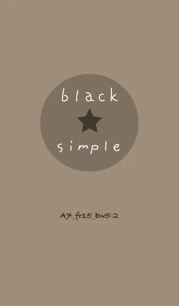 [LINE着せ替え] シンプルA7 FR15 ベージュ4 ブラック5-2の画像1