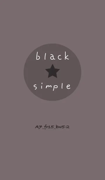 [LINE着せ替え] シンプルA7 FR15 ショコラ ブラック5-2の画像1