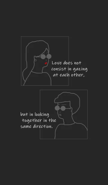 [LINE着せ替え] Sunglasses Boy and Girl /blackの画像1