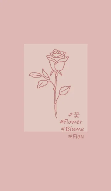 [LINE着せ替え] #flower* rose (vintage pink)の画像1