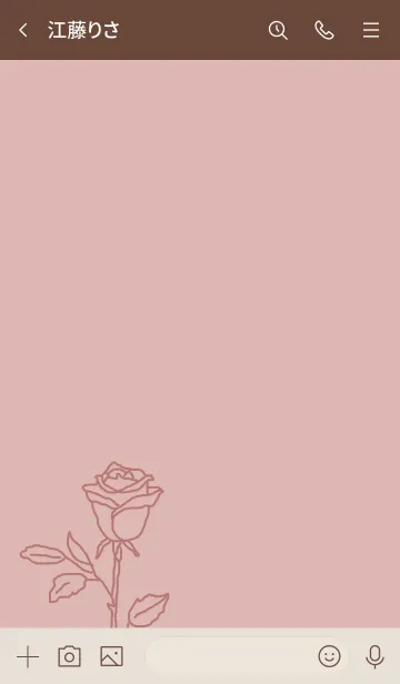 [LINE着せ替え] #flower* rose (vintage pink)の画像3