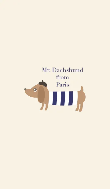 [LINE着せ替え] Mr. Dachshund from Parisの画像1