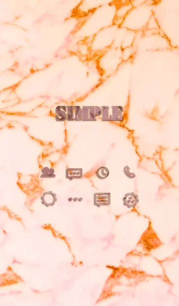 [LINE着せ替え] 大理石柄 SIMPLE MARBLE Pink Beigeの画像1