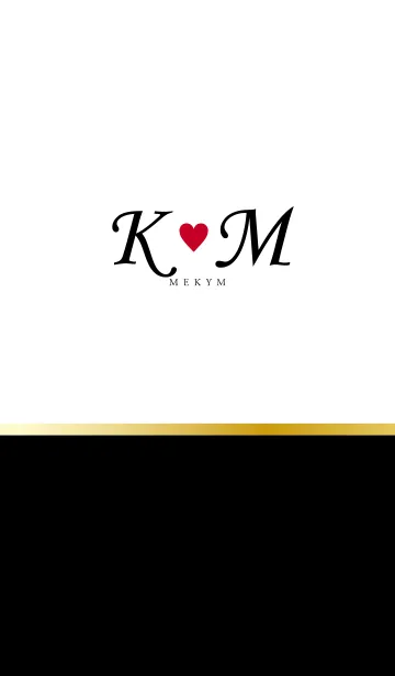 [LINE着せ替え] Love Initial K&M イニシャルの画像1