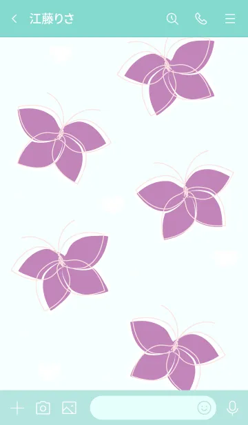 [LINE着せ替え] Cute butterflies 109 :)の画像3