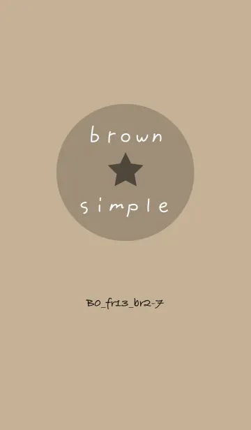 [LINE着せ替え] シンプルB0 FR13 ベージュ4 ブラウン2-7の画像1