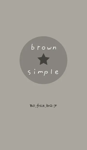 [LINE着せ替え] シンプルB0 FR13 スモーキーA ブラウン2-7の画像1