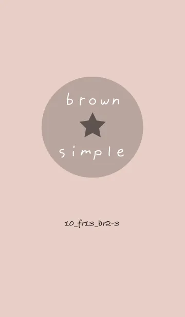 [LINE着せ替え] シンプル10 FR13 ベージュ ブラウン2-3の画像1