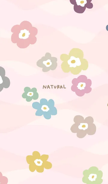 [LINE着せ替え] くすみカラー花々 ピンクの画像1