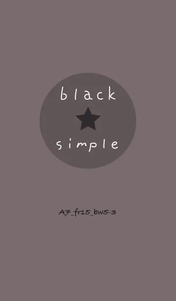 シンプルA7 FR15 ショコラ ブラック5-3のLINE着せ替え