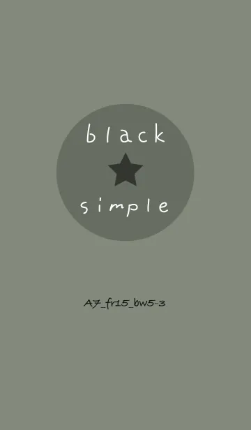 [LINE着せ替え] シンプルA7 FR15 スモーキーMA ブラック5-3の画像1