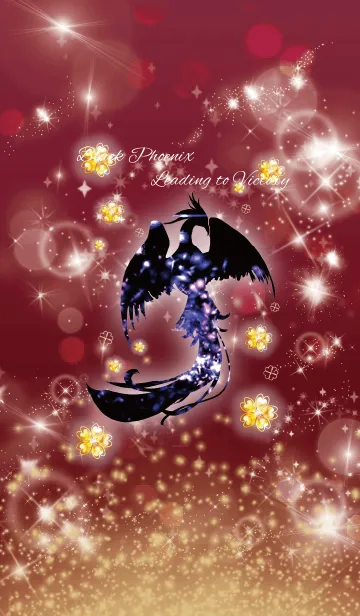 [LINE着せ替え] ボルドー : 幸運導く黒鳳凰の画像1