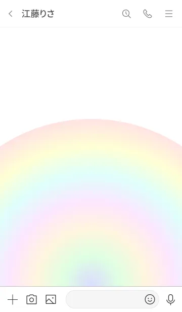 [LINE着せ替え] シンプルレインボー（パステルカラー）の画像3