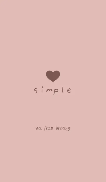 シンプルB2 FR13 ピンク ブラウン2-9のLINE着せ替え