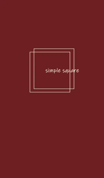 [LINE着せ替え] simple square =bordeaux=の画像1