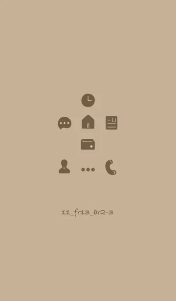シンプル11 FR13 ベージュ4 ブラウン2-3のLINE着せ替え