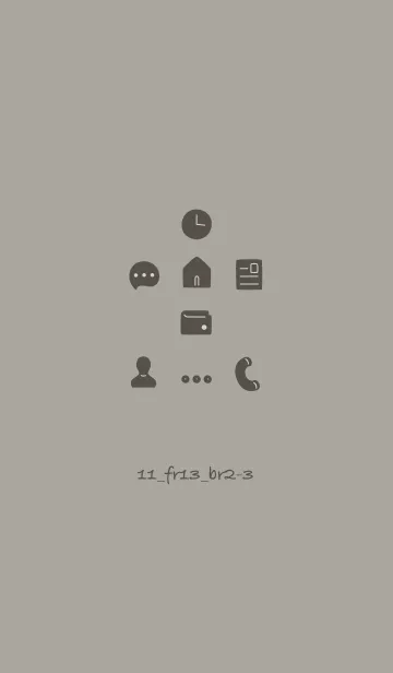 [LINE着せ替え] シンプル11 FR13 スモーキーA ブラウン2-3の画像1