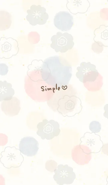 [LINE着せ替え] シンプル 水彩 お花11の画像1