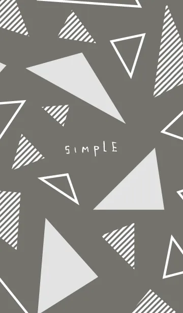 シンプル 白三角 グレー5の着せ替えメイン画像