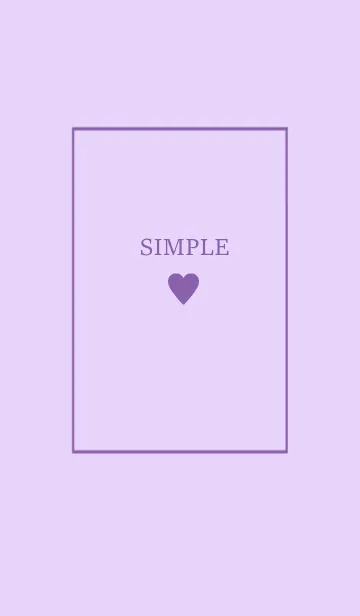 [LINE着せ替え] 大人のシンプルハート =purple color=の画像1