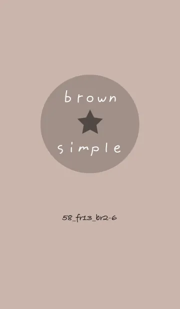 [LINE着せ替え] シンプル58 FR13 ベージュ2 ブラウン2-6の画像1