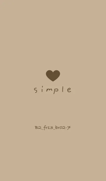 [LINE着せ替え] シンプルB2 FR13 ベージュ4 ブラウン2-7の画像1