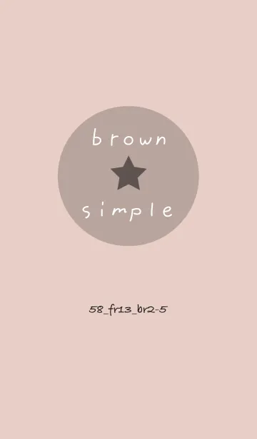 [LINE着せ替え] シンプル58 FR13 ベージュ ブラウン2-5の画像1