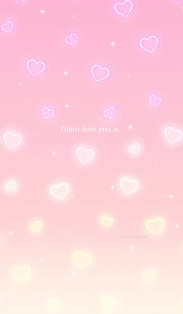 [LINE着せ替え] Glitter heart pink reの画像1